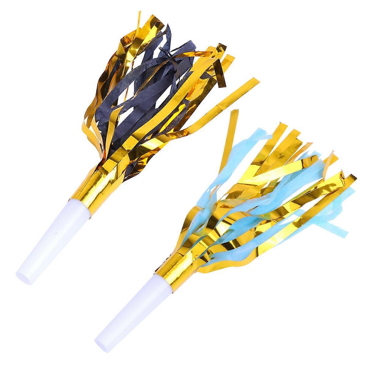 Γενέθλια Noisemakers Fringed Noisemakers Κόμμα προμήθειες κυλινδρικό πλαστικό 12Pcs