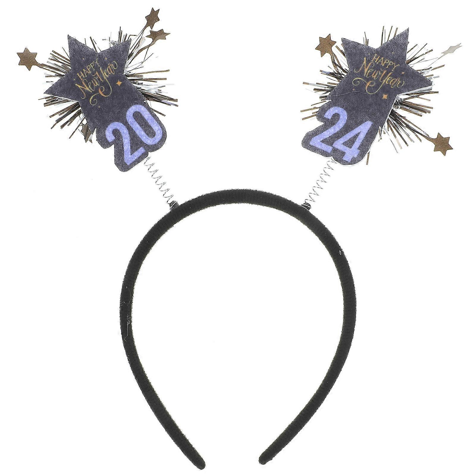 Party Hair Ornament New Year Themed Headband Star-shaped Non-woven Fabric 1Pack