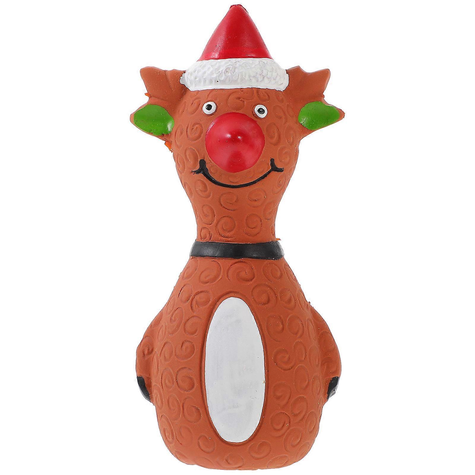Dog Latex Squeaky Toys Interactive Chew Toy Light Brown 15.00X6.00X5.00CM 1Pcs