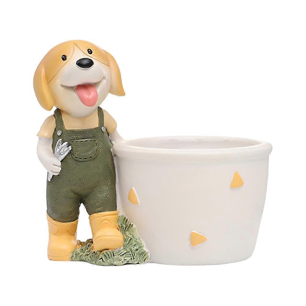 Creative Flower Pot Cartoon Dog Shaped Plant Container Garden Enthusiasts Assorted Color 1Pcs