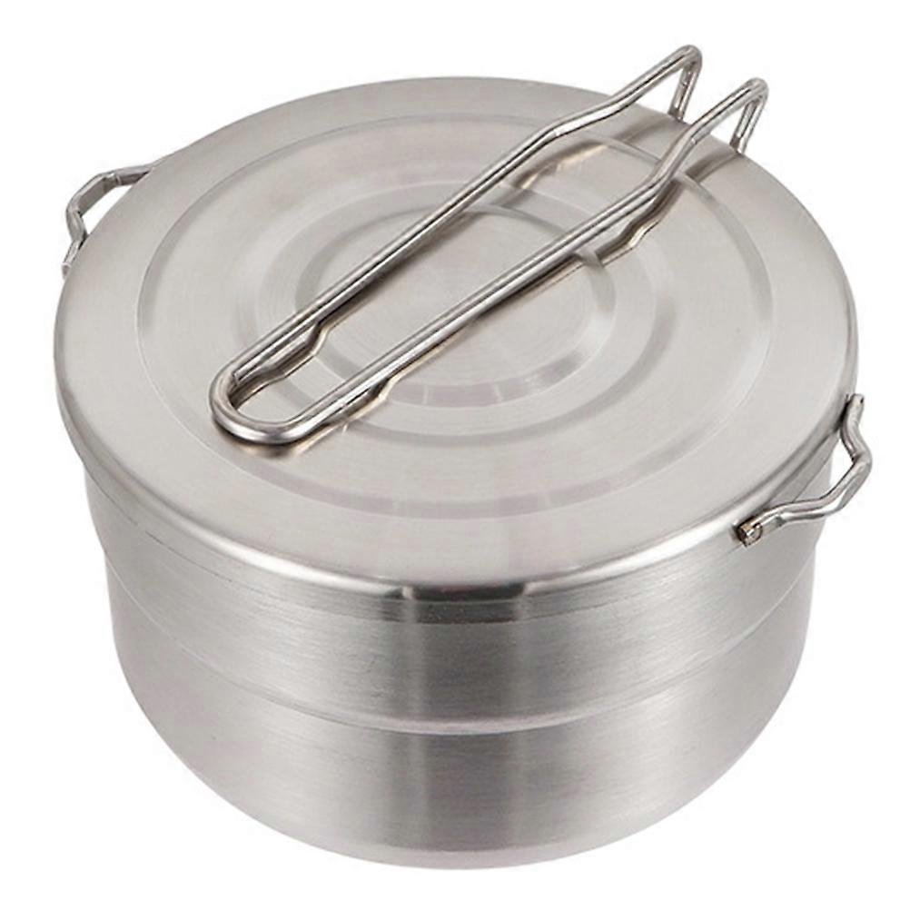 Lightweight Stainless Steel Hiking Pot for Camping, Backpacking, and Picnics – Durable, Non Stick Portable Cookware