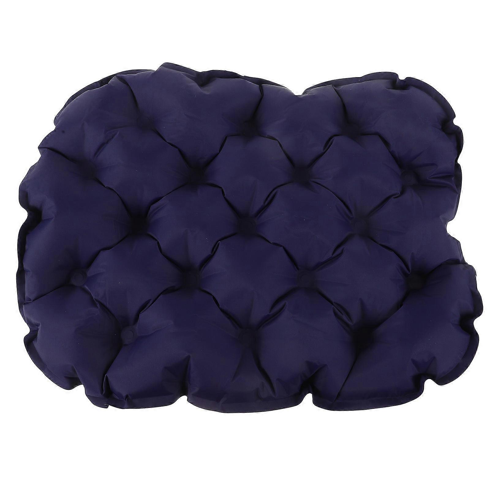 Portable Seat Cushion Inflatable For Family Trips Dark .00X37.50X0.10cm Foldable 1Pcs
