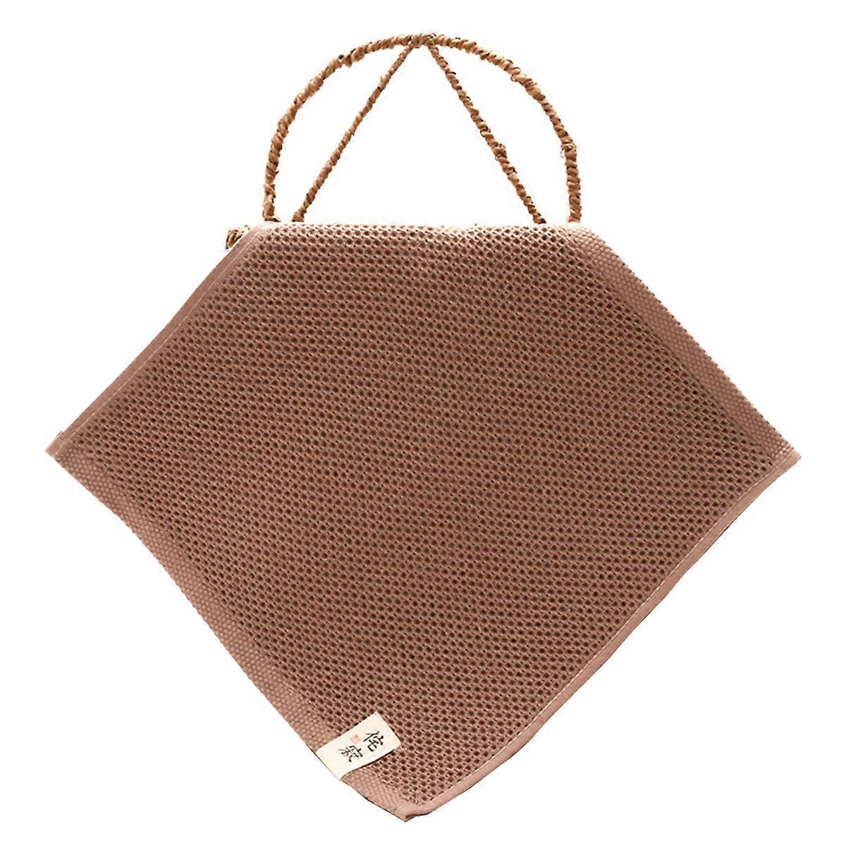 Waffle Weave Towel Cotton Absorbent Lightweight Square Face Bath Towel Coffee 32x32cm 1Pcs