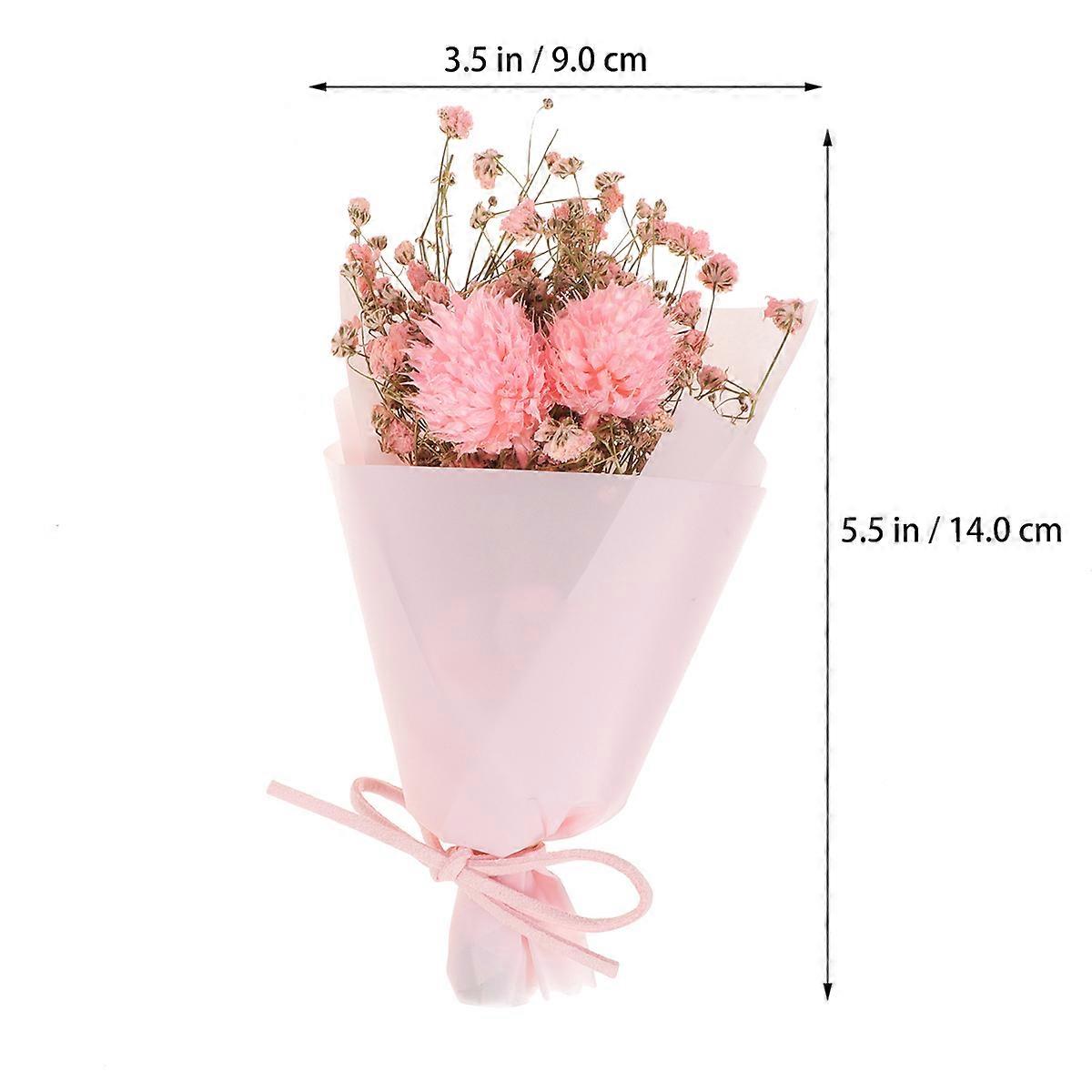 Dried Flower Storage Container Flower Bouquet Color 14 x 9 x 4 Cm Romantic Style Desktop Adornment 1Set