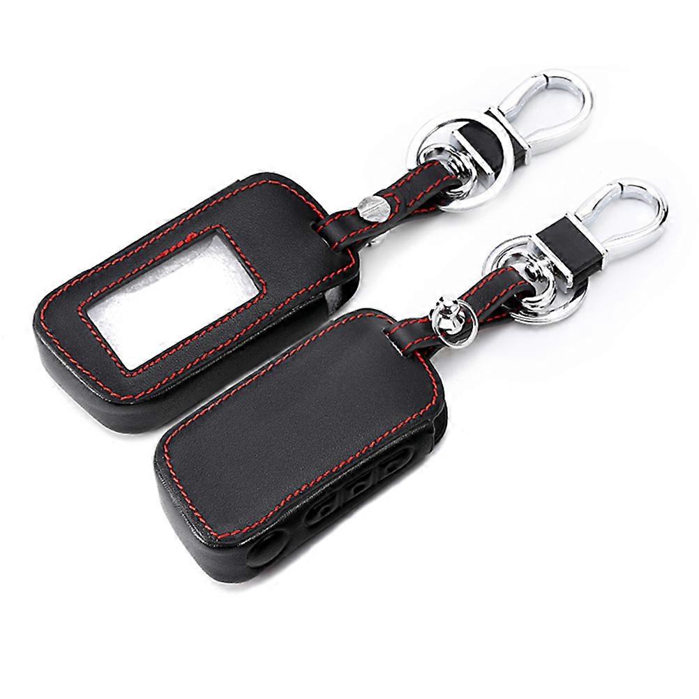 Car Remote Case Protective Car Key Fob Case Leather Car Key Case Cover Holder for A63 Car Keys Daily Use Brown Thread Scratch Resistant 1Set