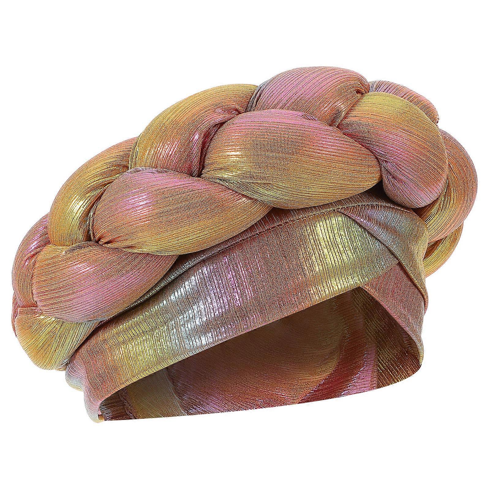 Pre-Tied Twisted Turban Hat African Headbands Retro Style Design 1Set