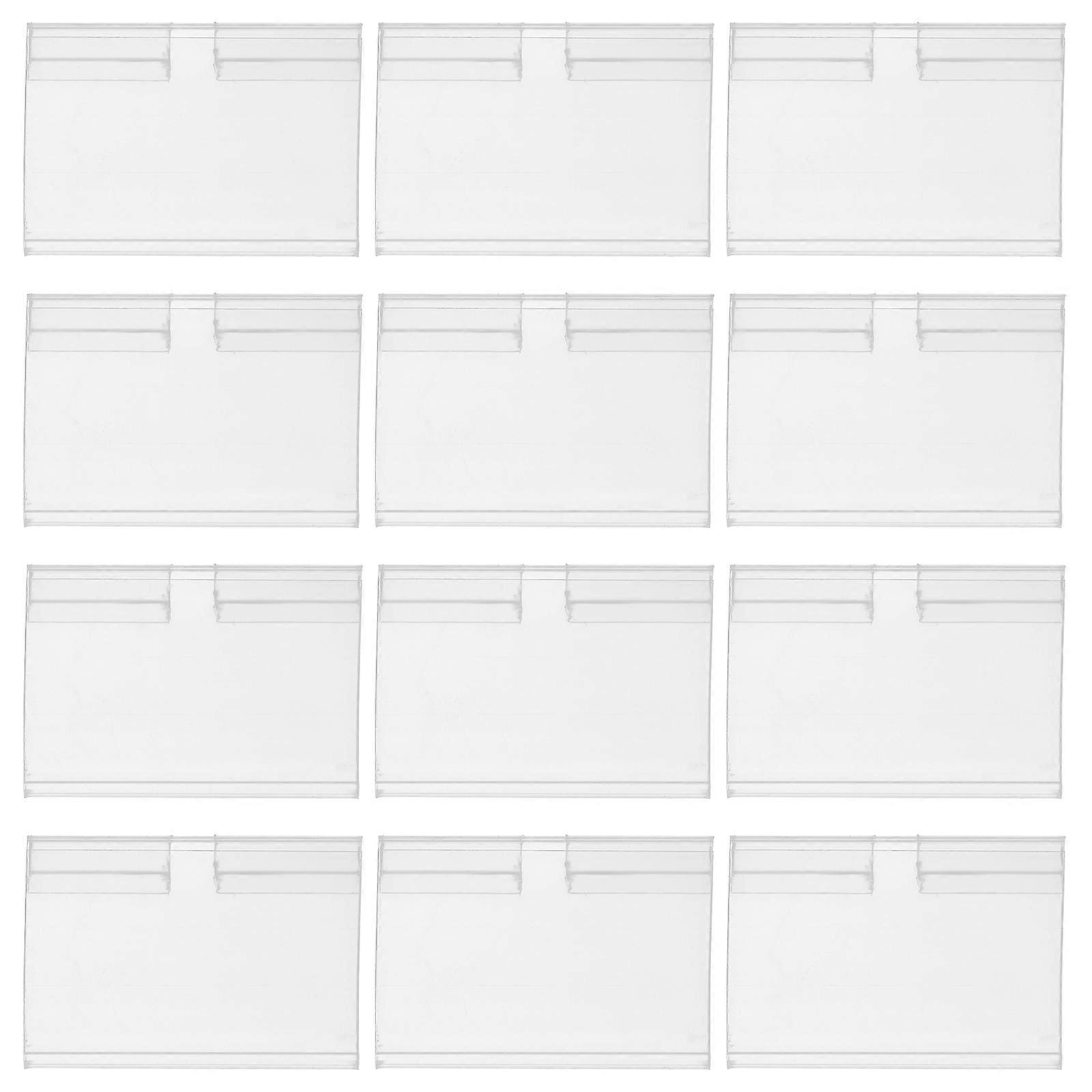 Shelf Tags Shelf Label Holder Shelf Labeling Retail Shop Transparent 6.00X4.20X2.00CM 50Set