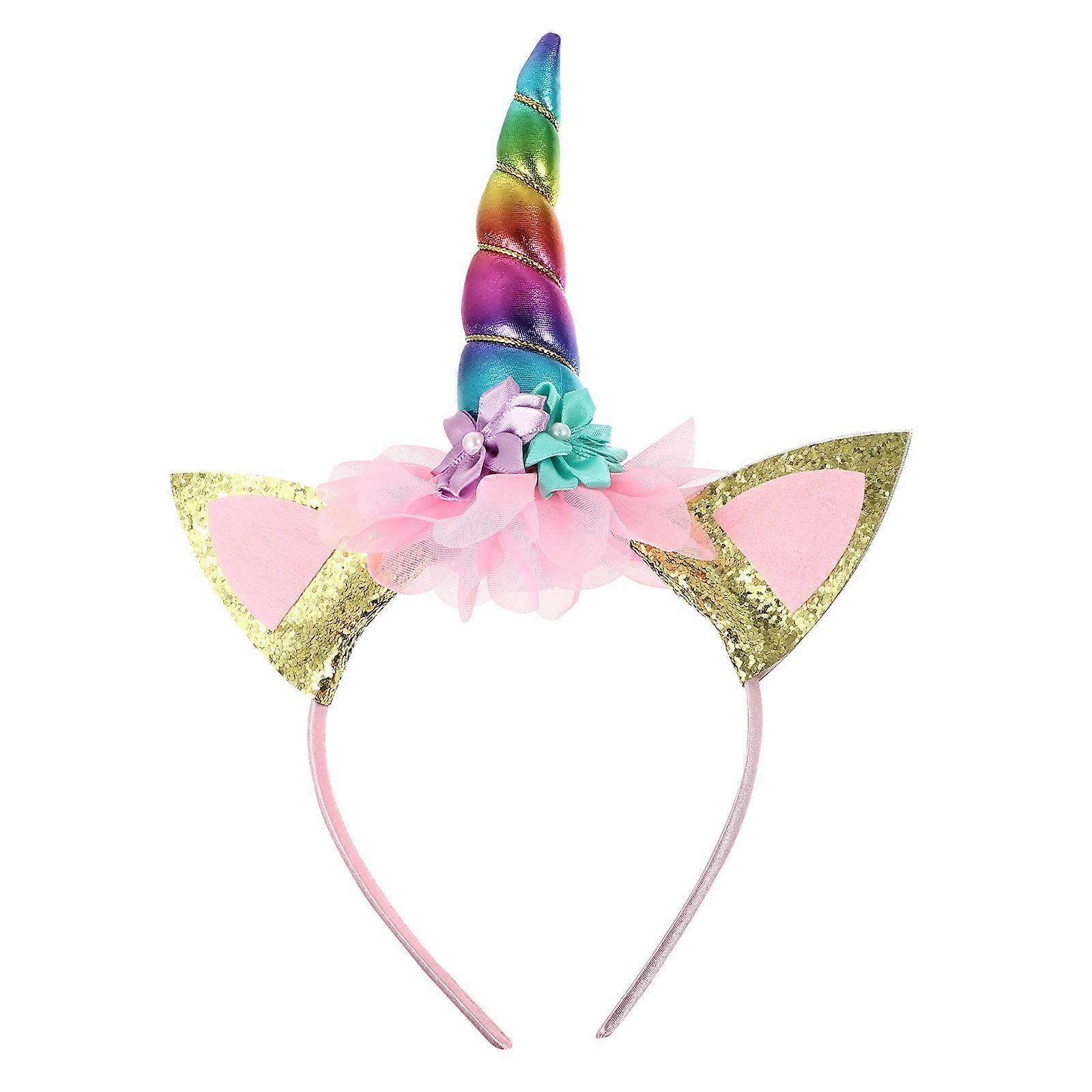 Ragazza Partito Capelli Hoops Unicorno Fasce Di Capelli Natale Multi Colore 27 x 12 x 4 Cm Comodo da Indossare 1 Confezione