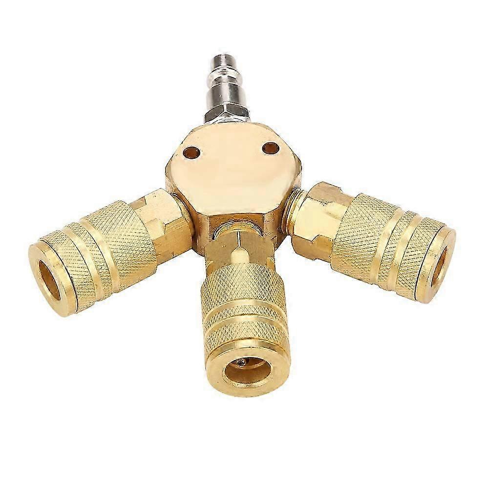 1/4" Pneumatic Tee Connector - Air Hose Quick Fitting