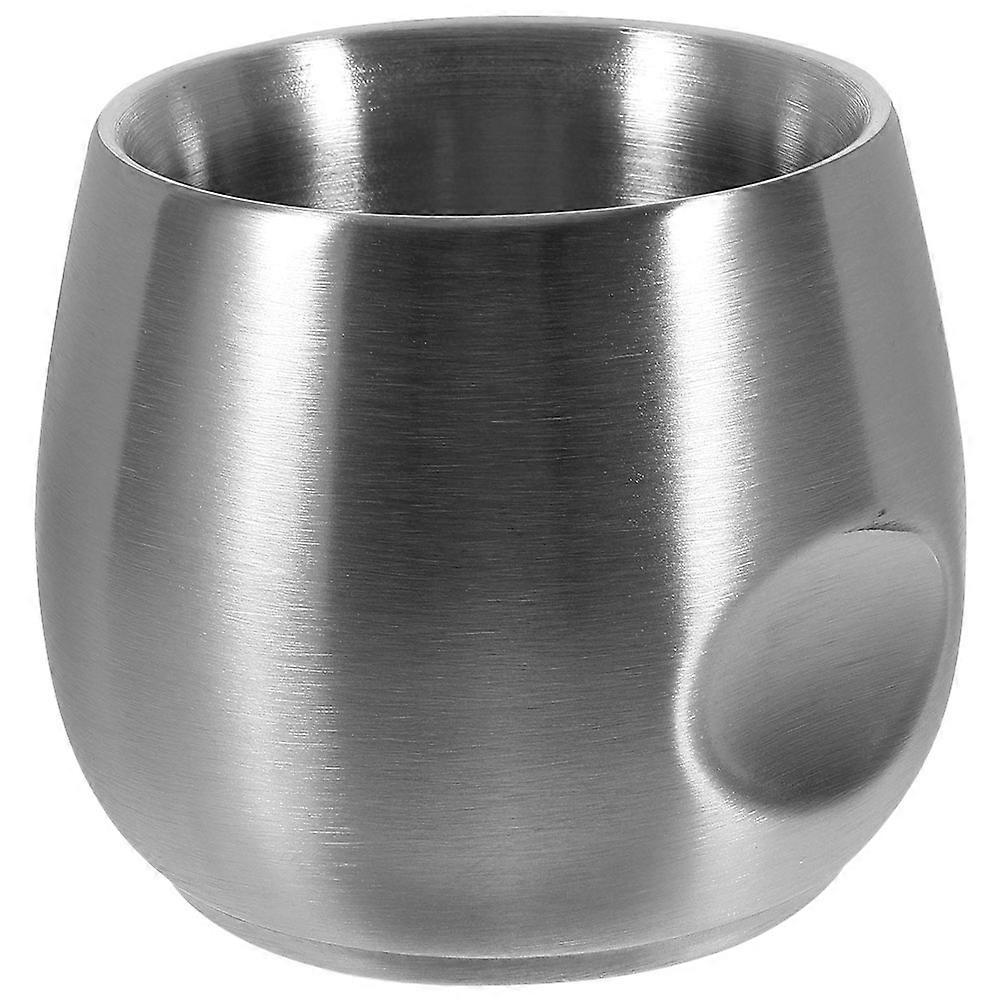 Stainless Steel Shaving Bowl Men Shaving Routine Small Soap Cup Foaming Double Layer Design 1Set