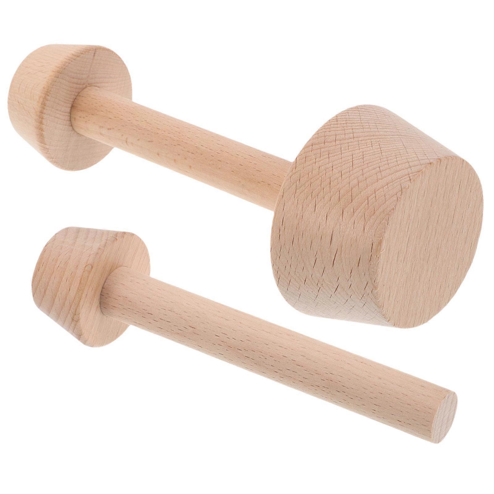 Wooden Tart Tamper 2pcs Pastry Shaper for Mini Muffins Egg Tarts Baking Tool with Smooth Surface for Home Kitchen Use