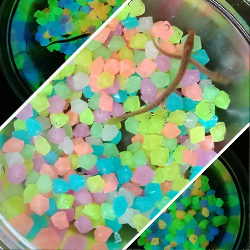 Aquarium Décorations Roches, 100Pcs Glow dans Le Noir Aquarium Pierres