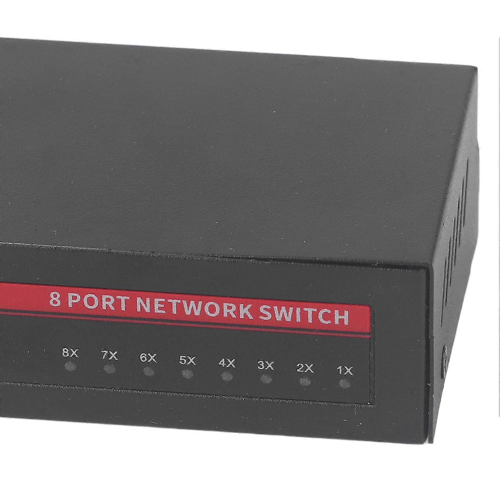 8-Port Gigabit PoE Switch, Rugged, Fanless, Metal, Plug and Play, Wall Mountable, Ethernet Splitter for Home and Office.