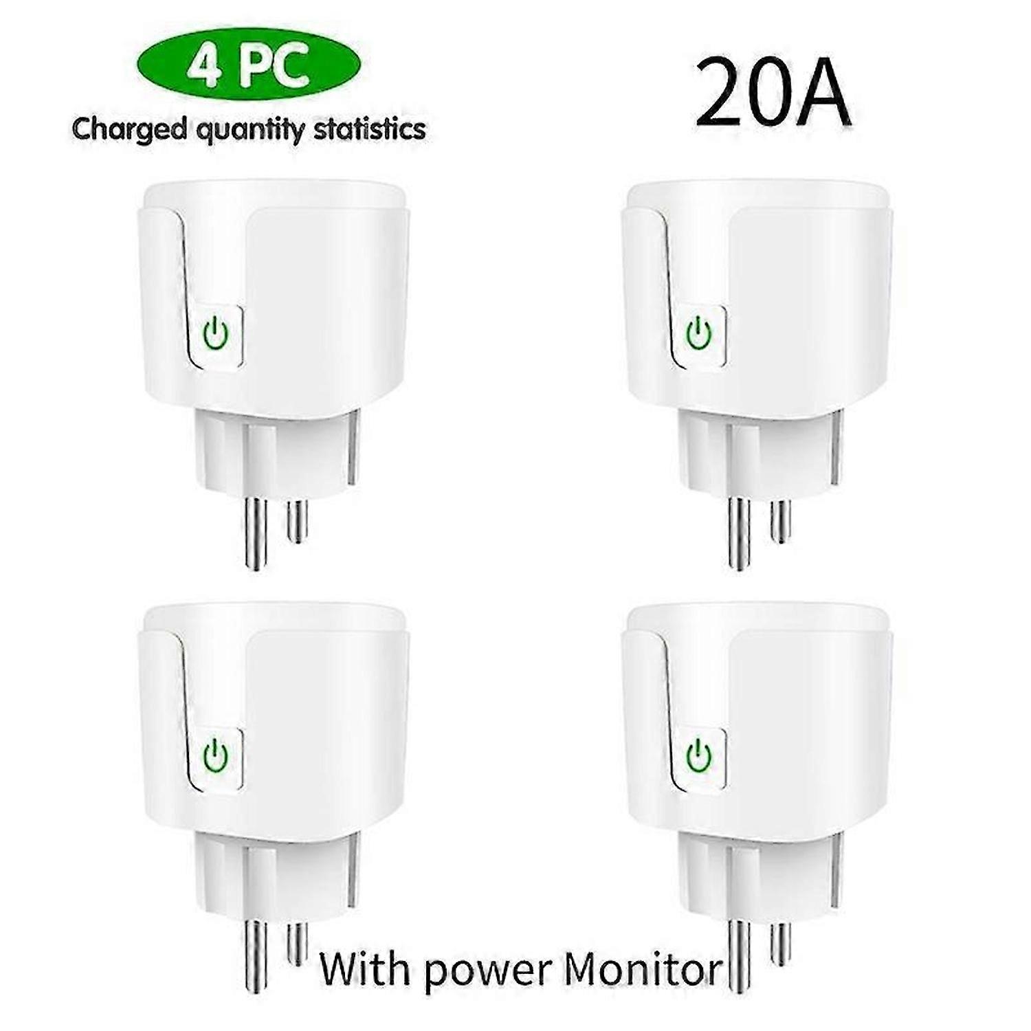 Tuya Wifi Smart Plug 20A/16A EU Stecker Smart Home Energy Transmitter Steckdose
