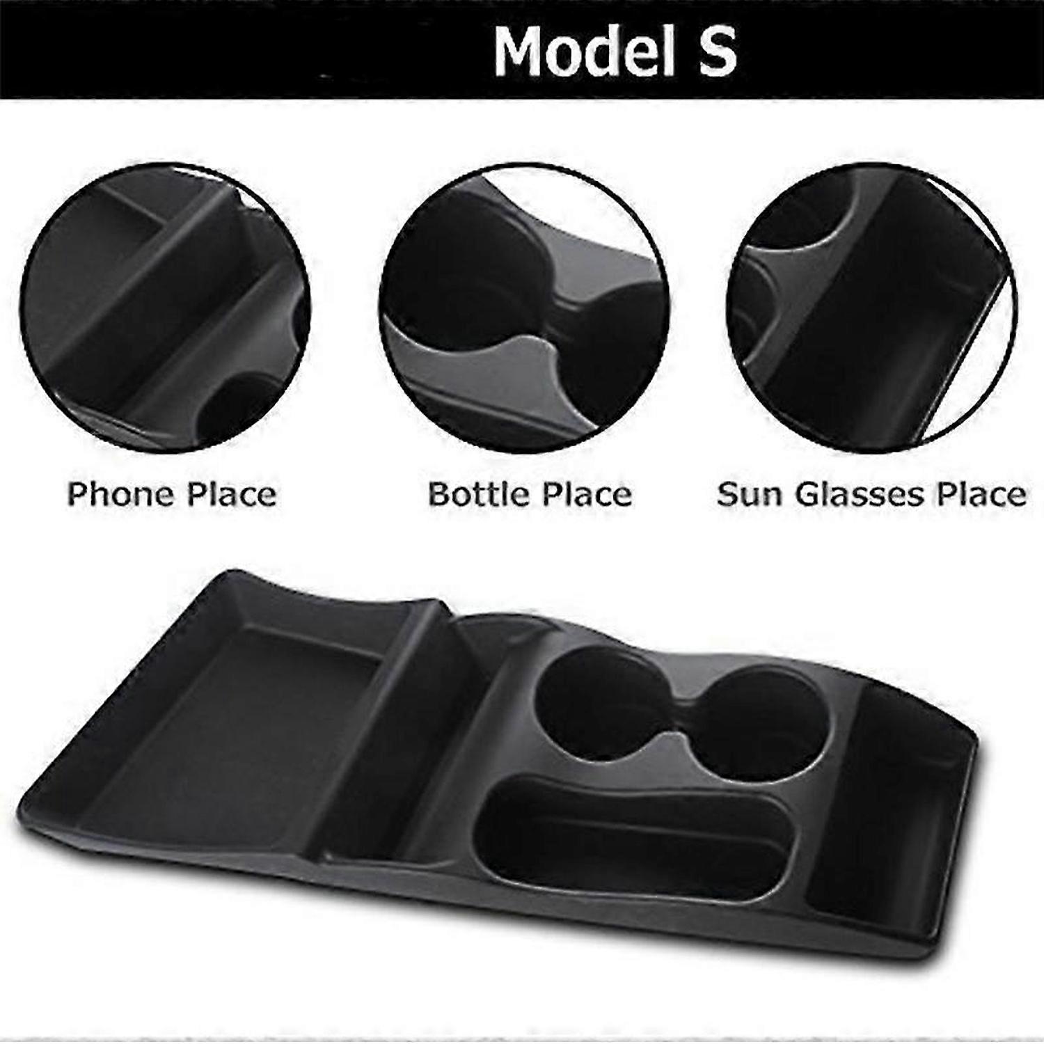 Car Silicone Storage Box Console Container Center Insert Box Cup Storage Box Holder for Model S 2012
