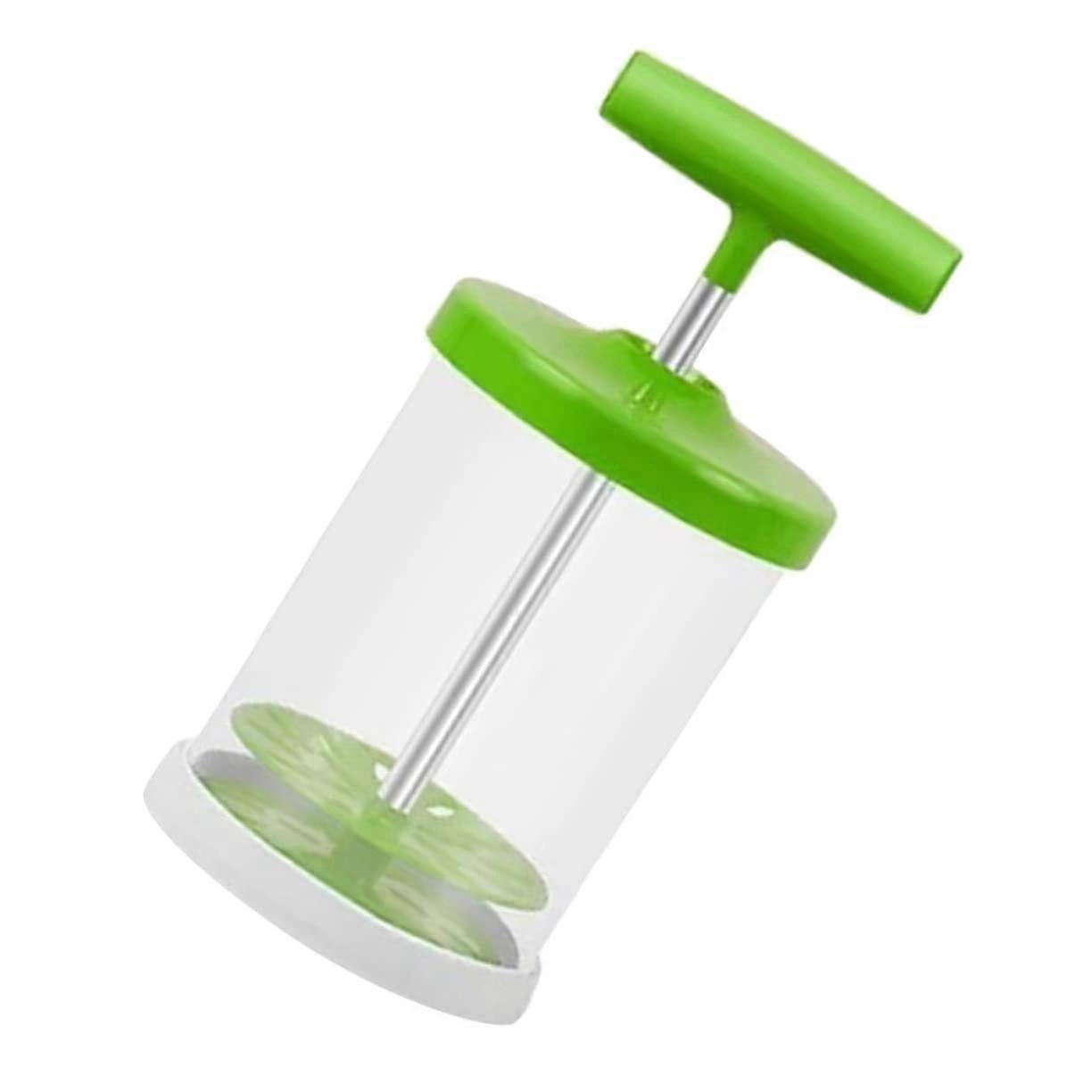Whipped Cream Manual Milk Frother Handheld Mixer for Espresso Cappuccino - Silica Gel Green Baking Tool