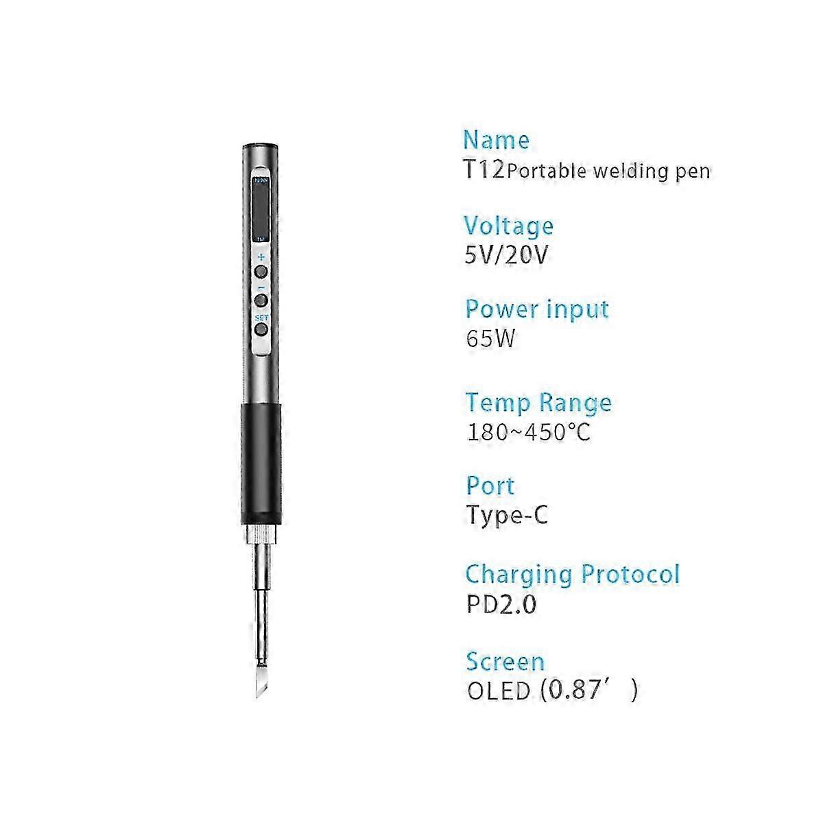 Portable Electric Soldering Iron with Adjustable Temperature, Suitable for Various Applications