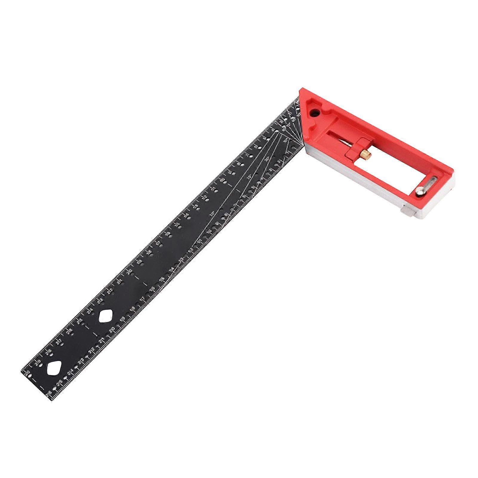 Metal Multi Angle Measuring Tool - Professional Portable Measuring Device for Drawing, Crabs, Angles, Red Finish