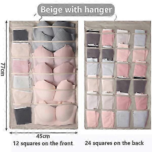 Foldable Double Sided Storage Bag for Hanging Clothes Hanger
