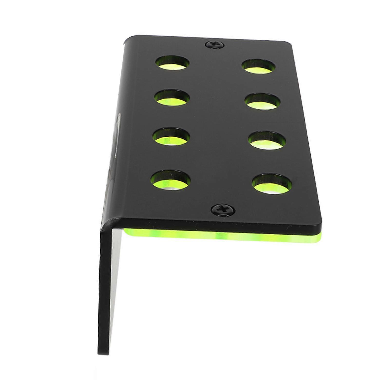 蛍光グリーンコーラルフラグホルダー8穴二重層アクリル水族館コーラルラック、生きたサンゴ用の吸盤付き