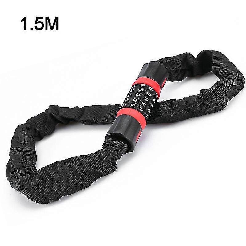 Anti-theft Combination Lock for Bikes with 5 Digit Code, Steel Alloy Cable Security for Motorcycles, Scooters, MTB Bicycles and Accessories