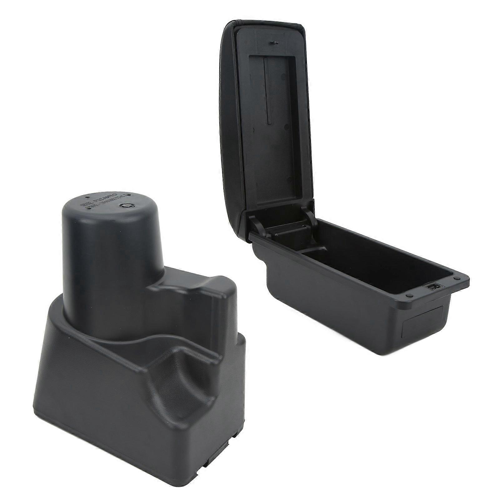 Center Console Armrest Storage Box with 3 USB Ports LED Ambient Light Dual  Layer Adjustable Replacement for Kia Picanto 