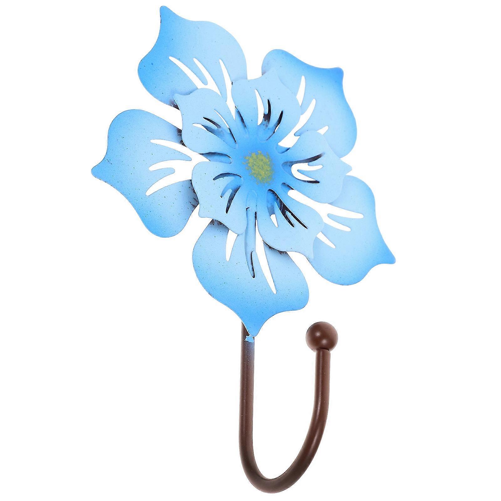 Bathroom Wall Hooks Metal Hanging Hook Flower Shape Simple Design Home Use 1Set