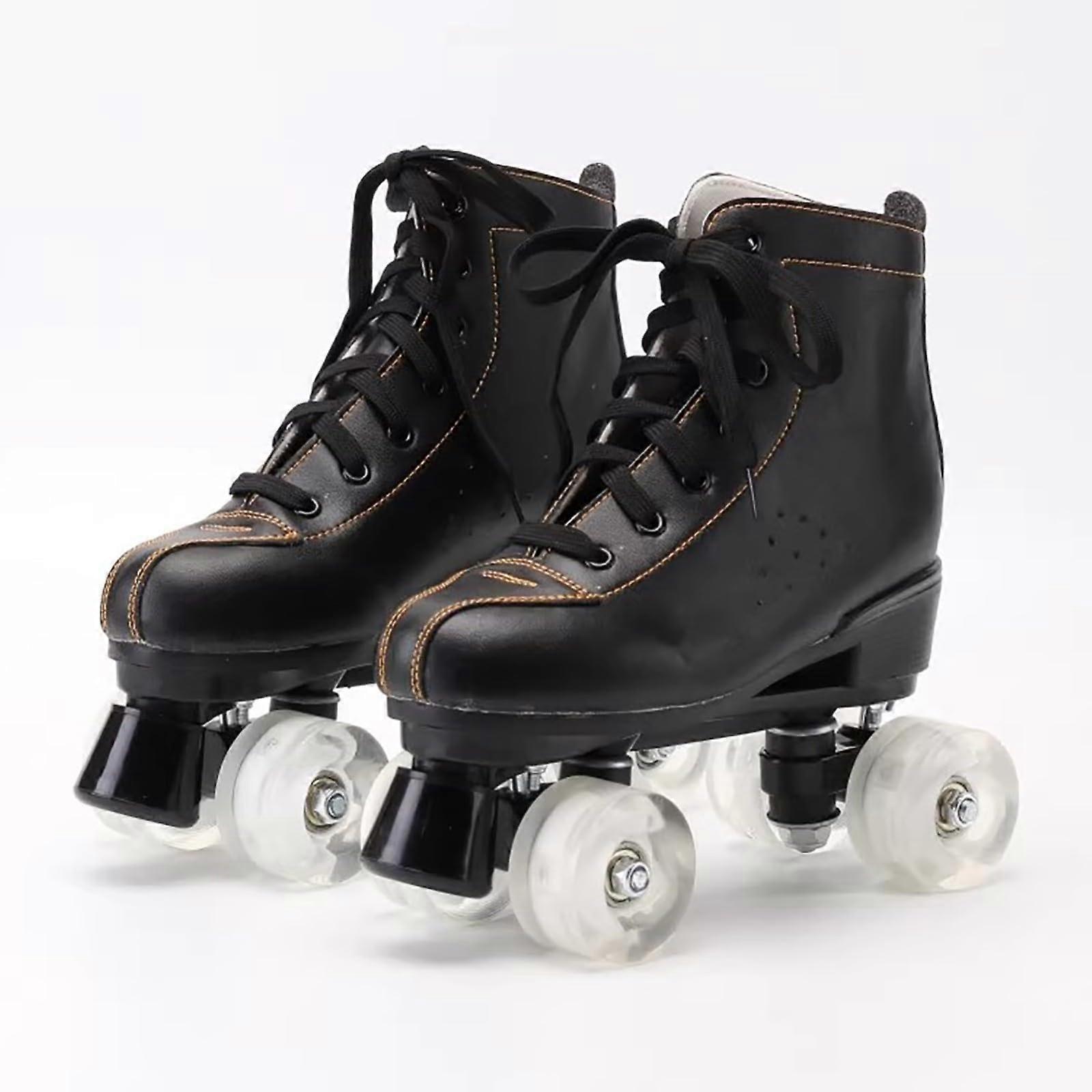 Roller Skates for Men and Women, Shiny Leather Skates B3 42