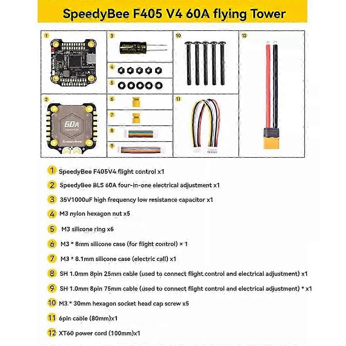 SpeedyBee F405 V4 Flugregler Stack 4in1 60A