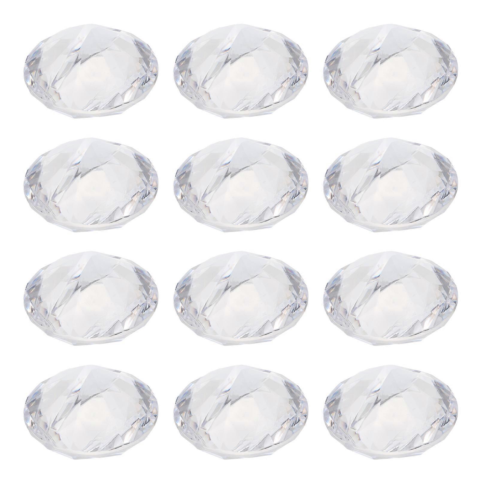Transparent Acrylic Photo Frame Clip for Office Use with Stable Base 12 Pieces
