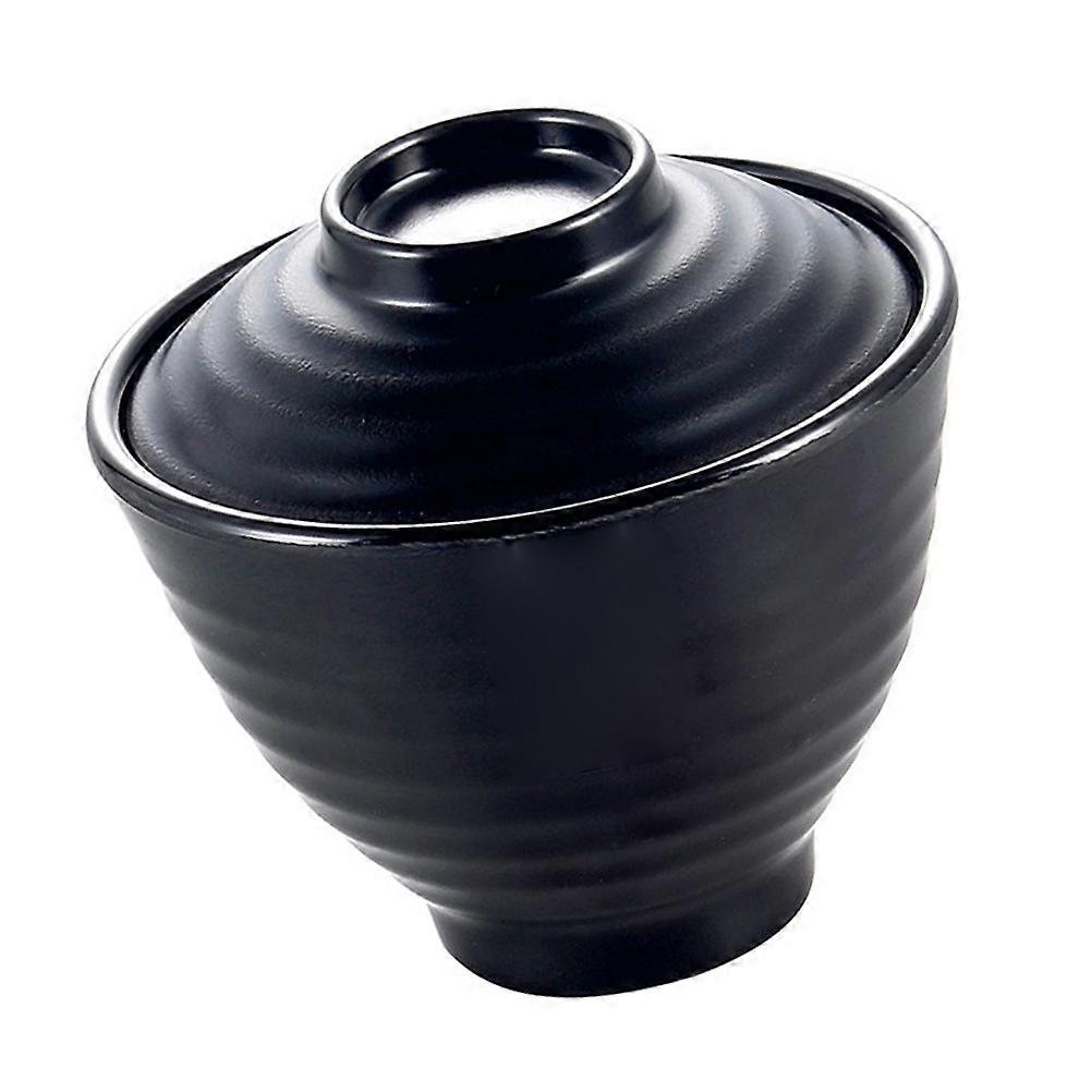 Imitation Porcelain Frosted Bowl Set in Black Material for Home Use 1 Piece