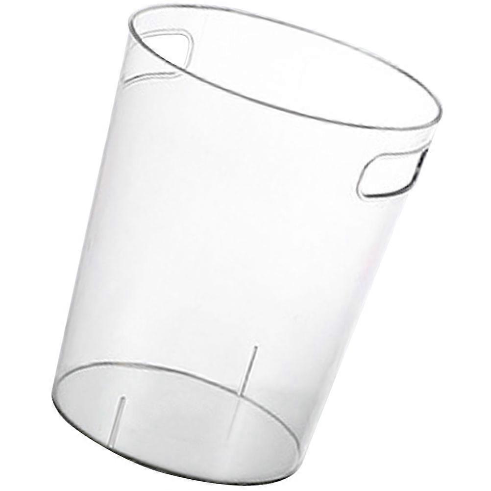 Home Trash Can Waste Bin With Lid Transparent 22X19CM 1Pack