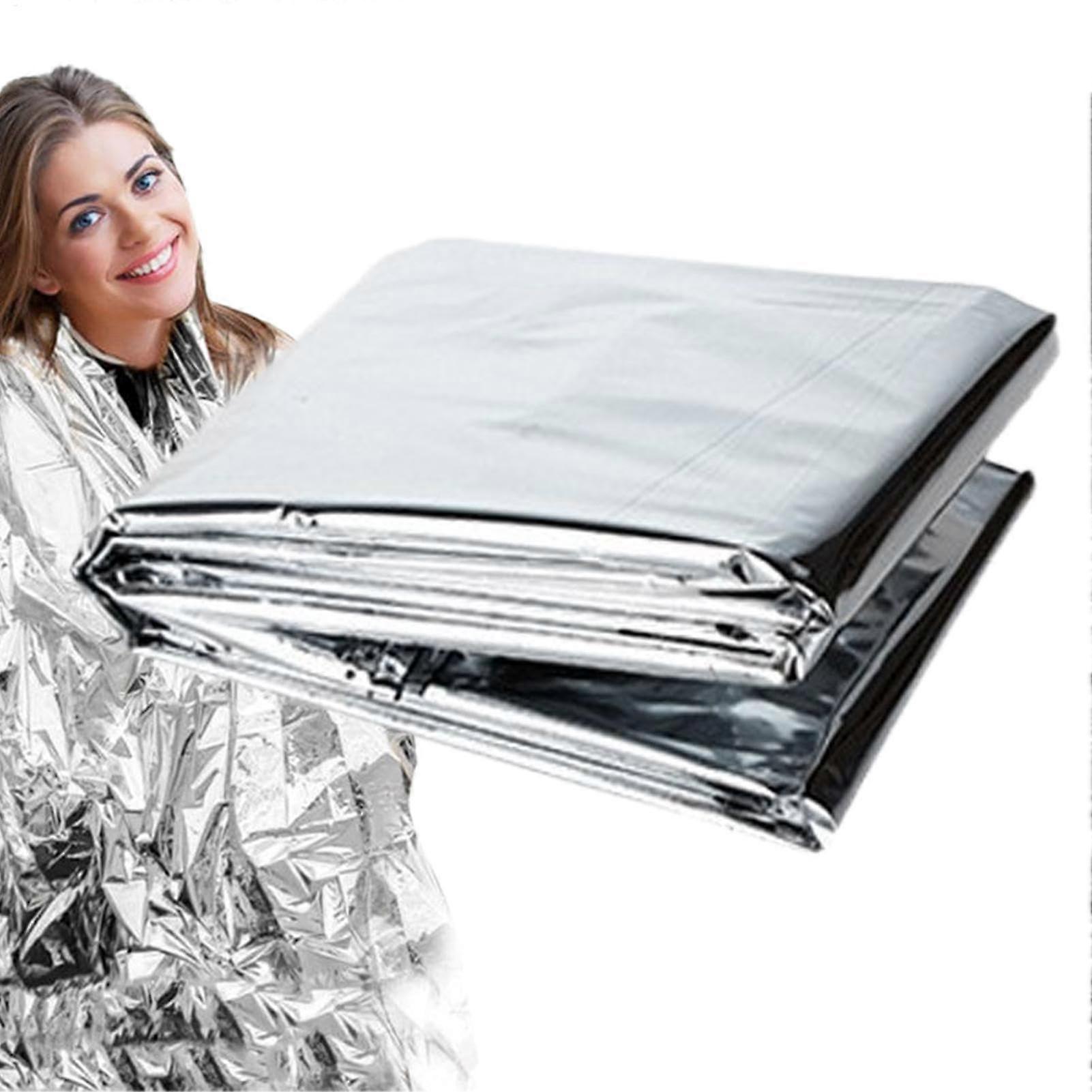 Emergency Blanket for Cold, Reflective Survival Rugs, Multifunctional Heat Blanket 160x210cm