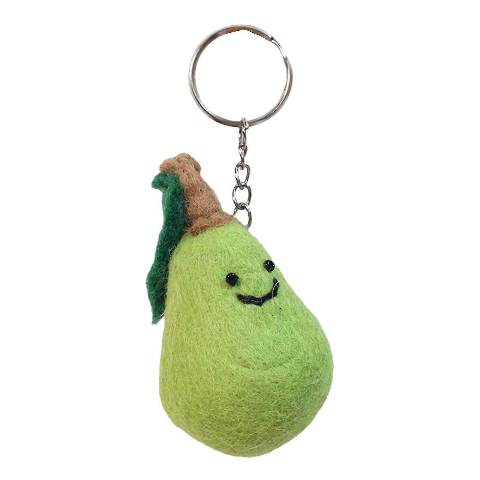 Felt Keychain Versatile Charm for Keys and Bags Lightweight 3D Fruit Shape Keyring Pendant Stylish Purse Decoration