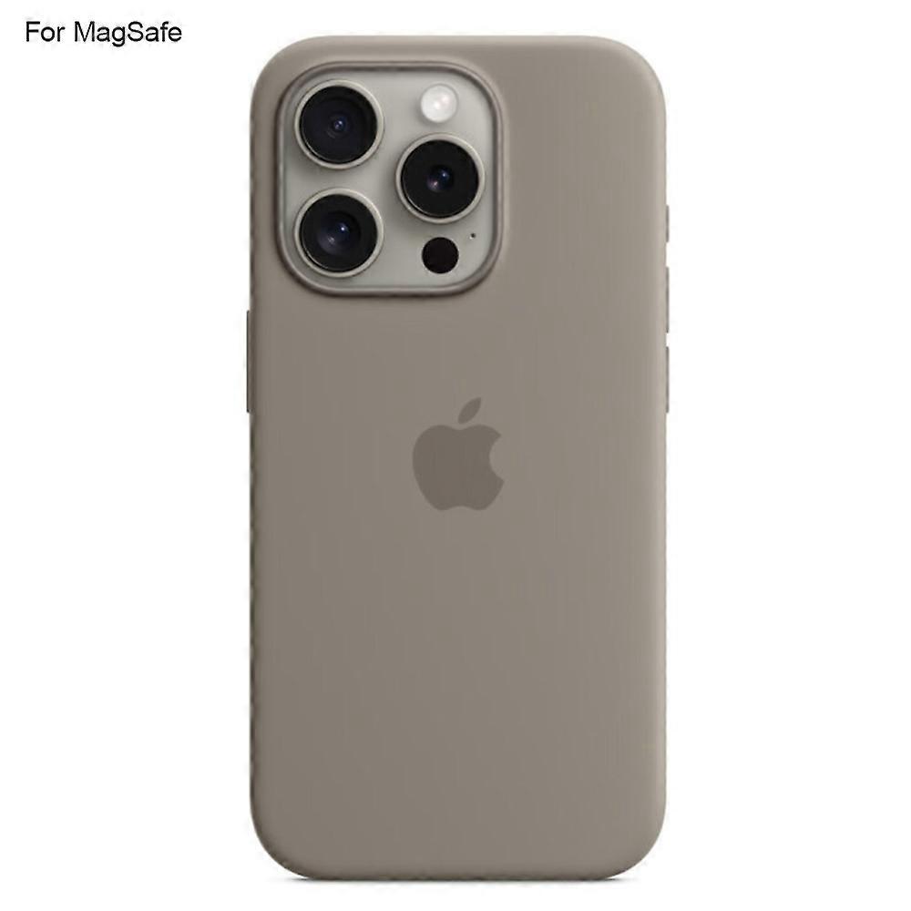 For iPhone 15 Pro Case Compatible with MagSafe Liquid Silicone Phone Back Cover [Induction Popover] 