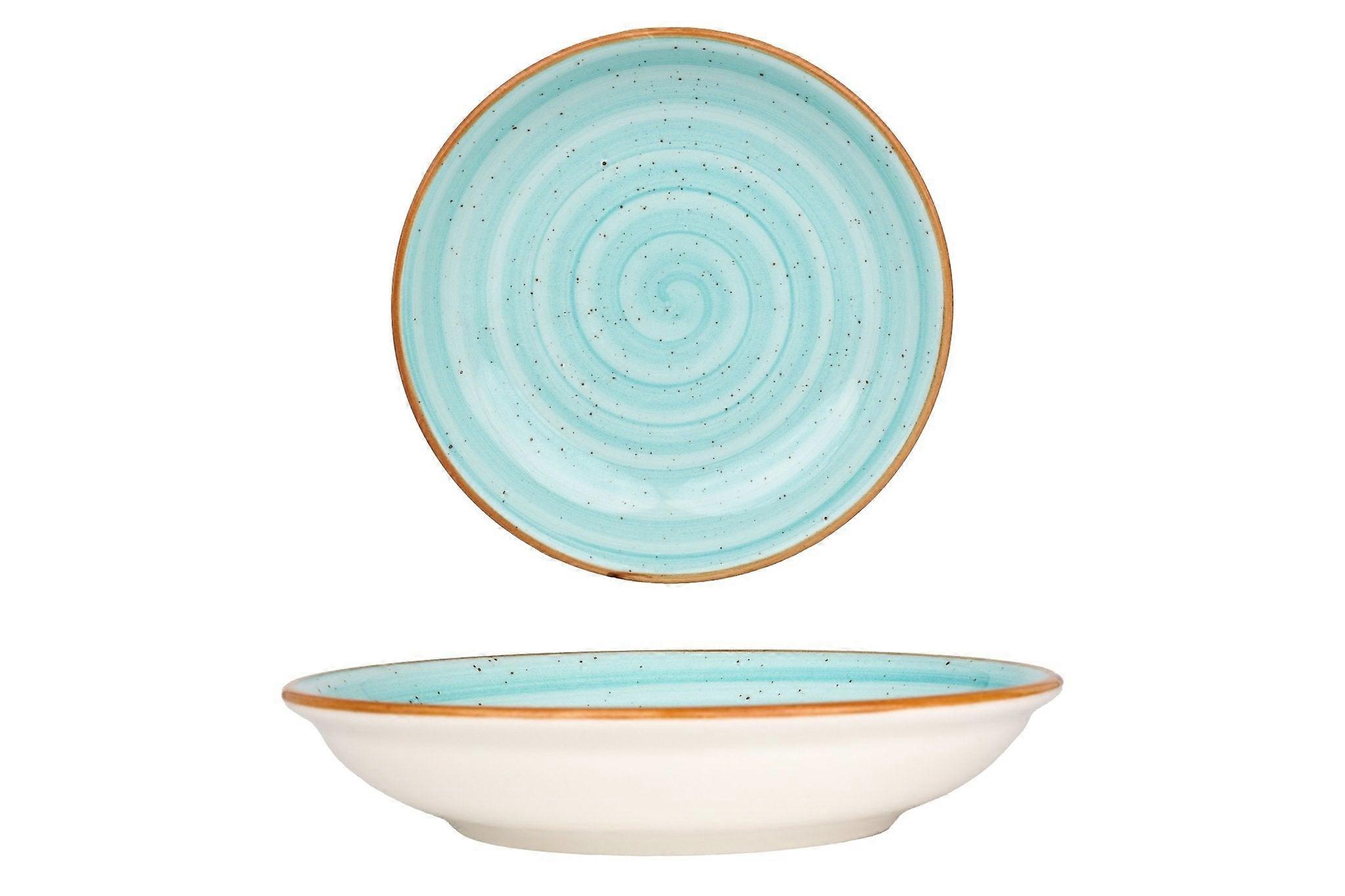 ボンナディーププレート - アクア - 磁器 - 20 cm (500cc) - 6個セット