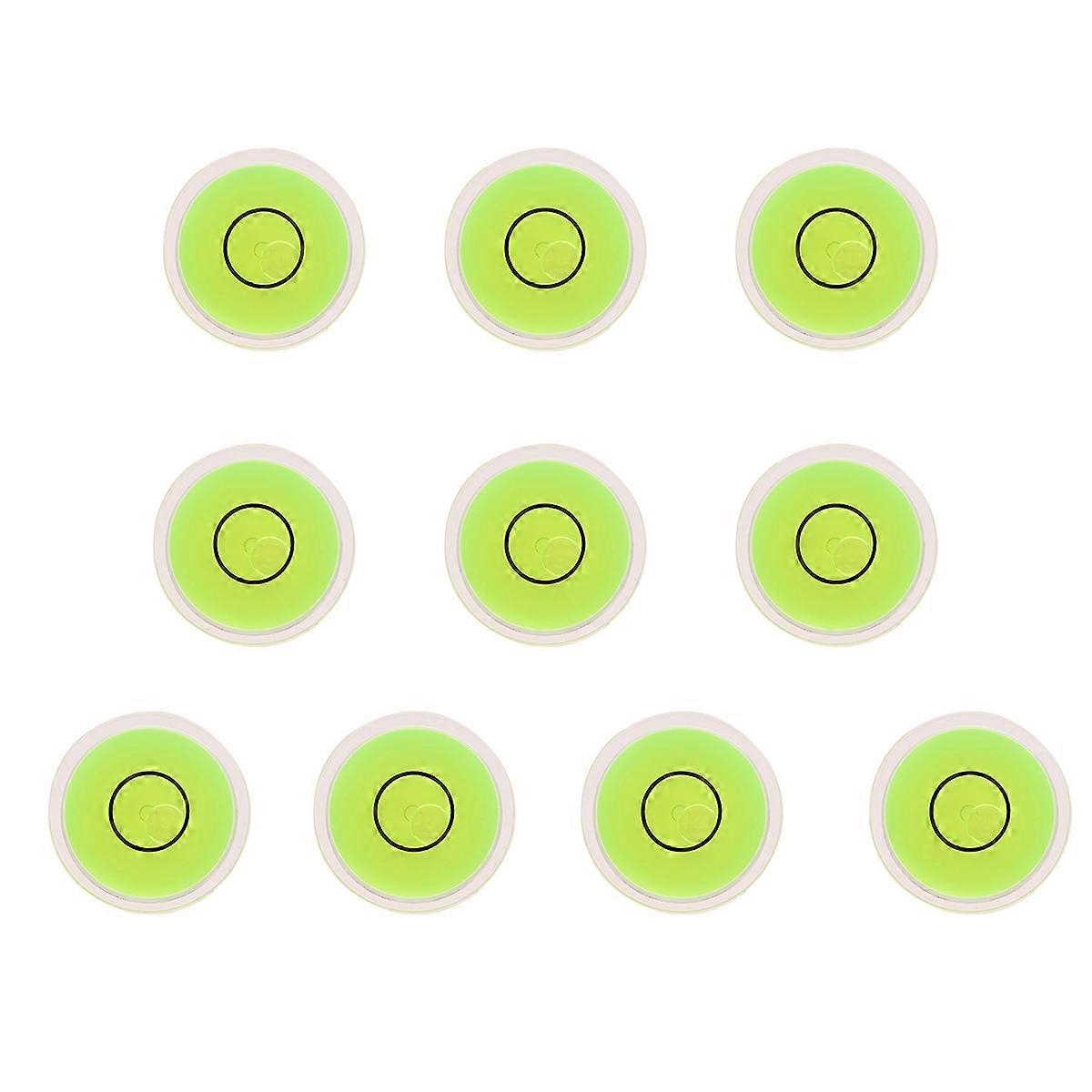 10pcs Green Acrylic Bubble Level for Accurate Calibration, High Precision Surface Level Tool for Picture Frames and Cross Stitching