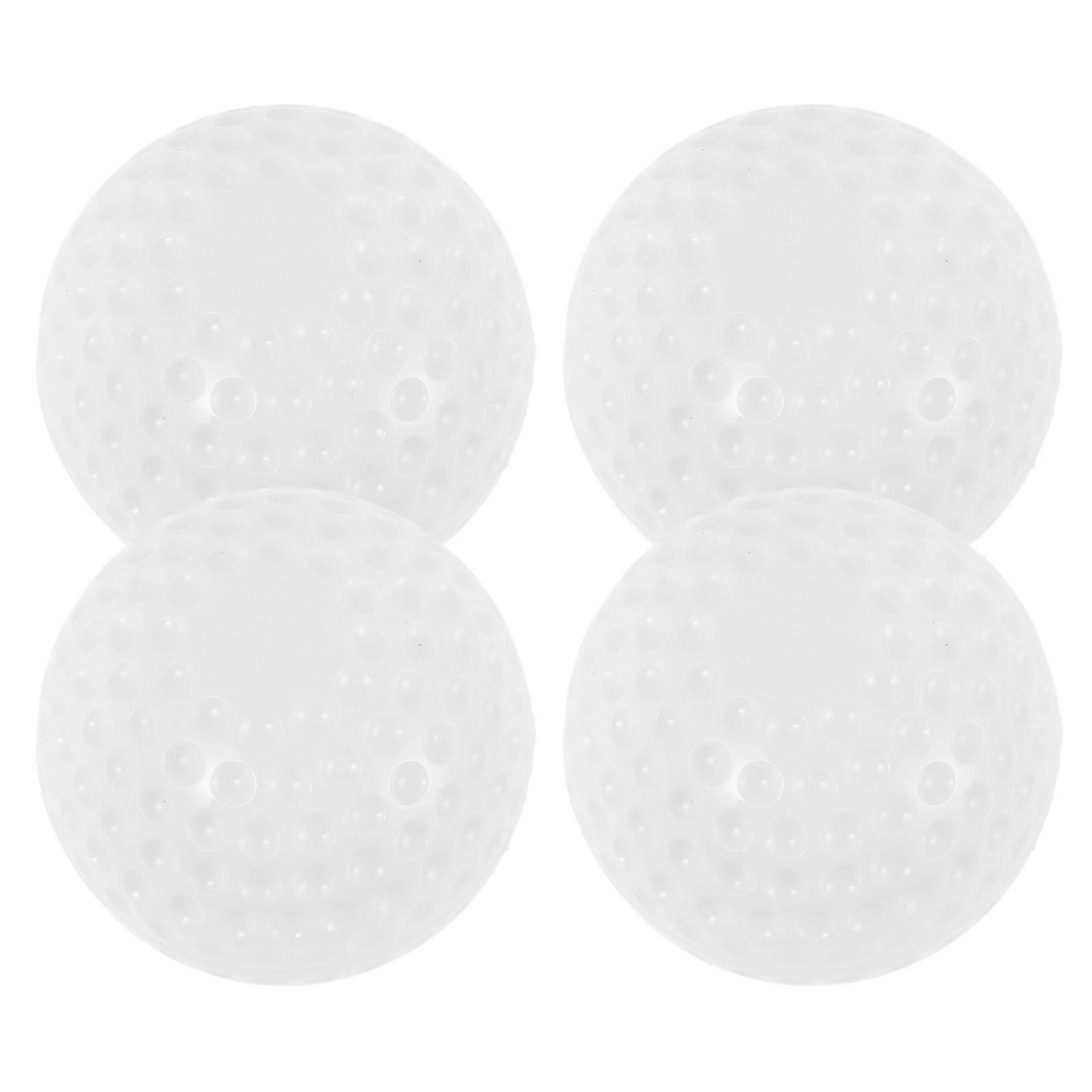 Outdoor Training Baseball Balls For Baseball Enthusiasts 4Pcs White Pu Material Round Shape