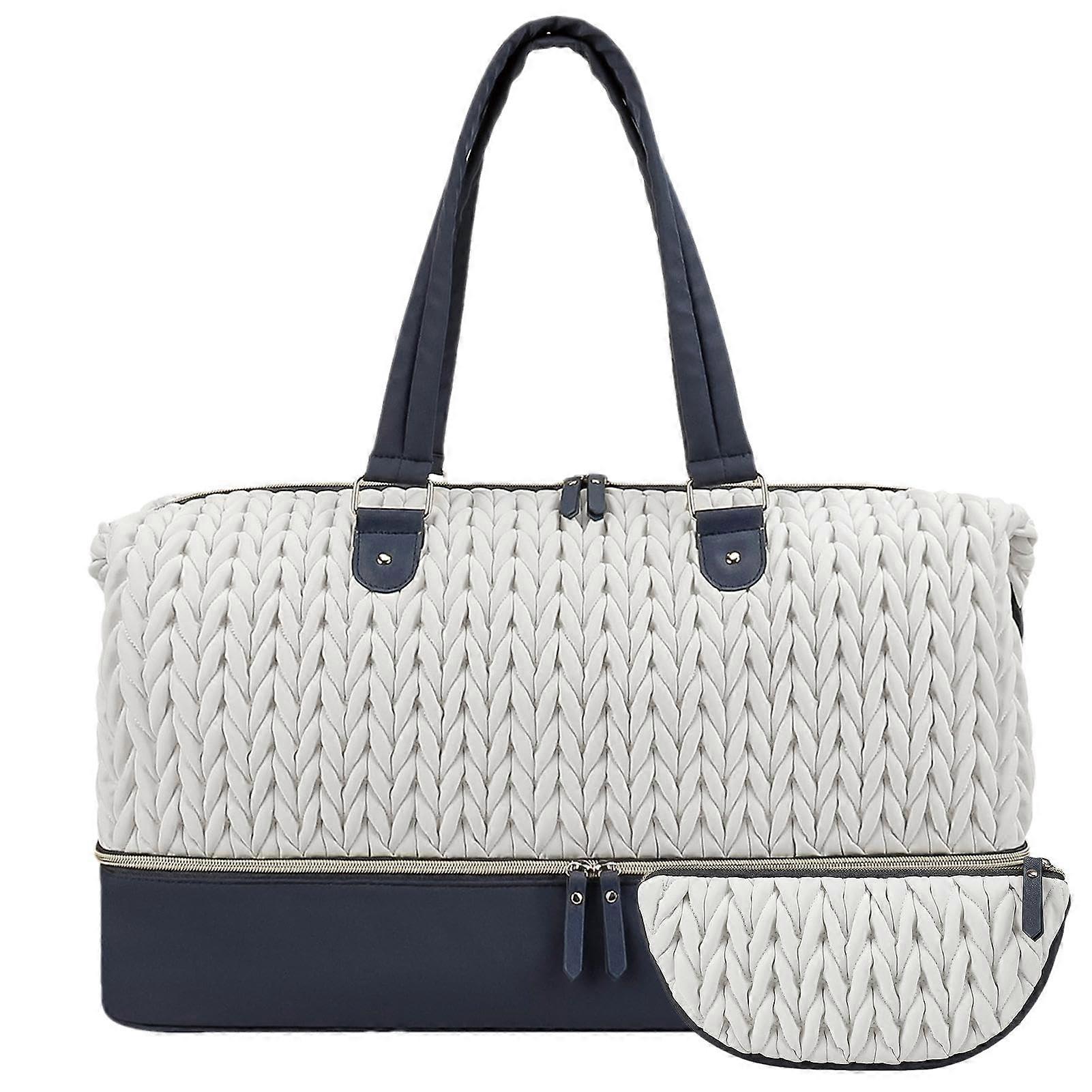 Nappy Bag Large Capacity Tote Diaper Bag with Insulated Travel Storage and Waterproof Changing Mat in Dark Blue