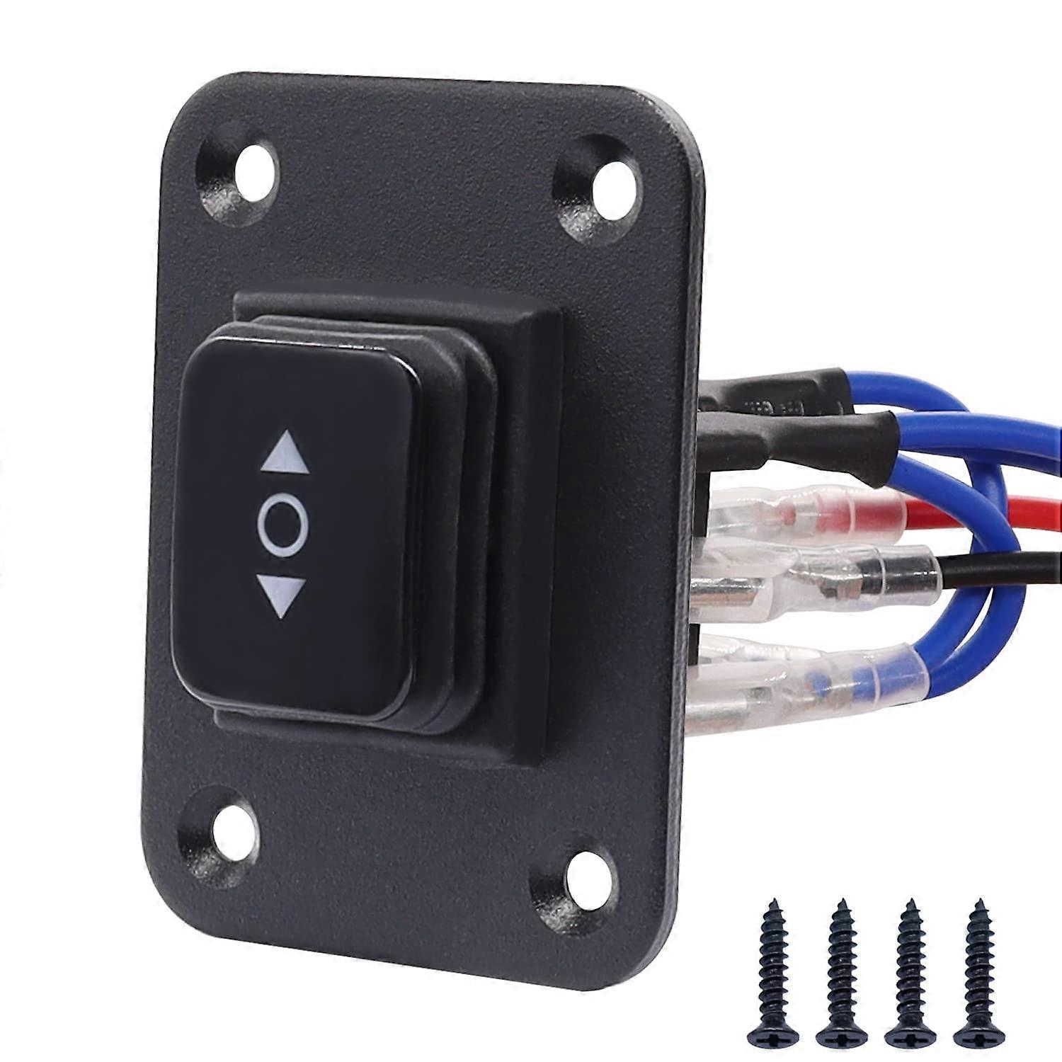 Momentary Polarity Reverse Switch Waterproof DC 12V 10A Control Motor for Hoist, Crane, Linear Actuator 6 Pin 3 Position