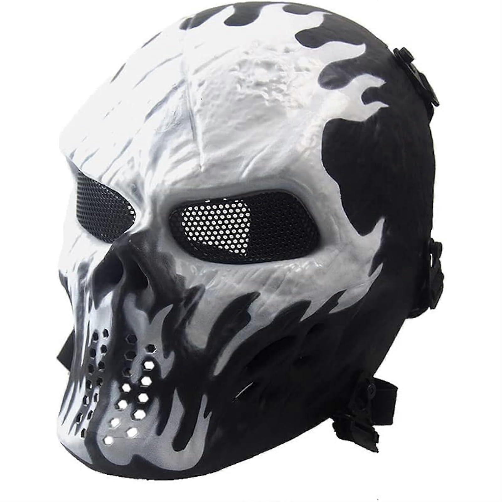 Outdoor Shooting Equipment Horror Ghost Skull Halloween Cosplay Tactical Airsoft Mask (C)