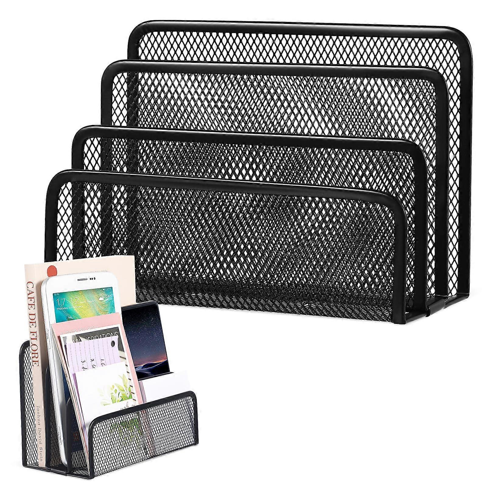 High-Quality Desk Organizer for Documents - Three-Compartment Letter Holder with Open Design and Smooth Surface for Office and Home Office Use