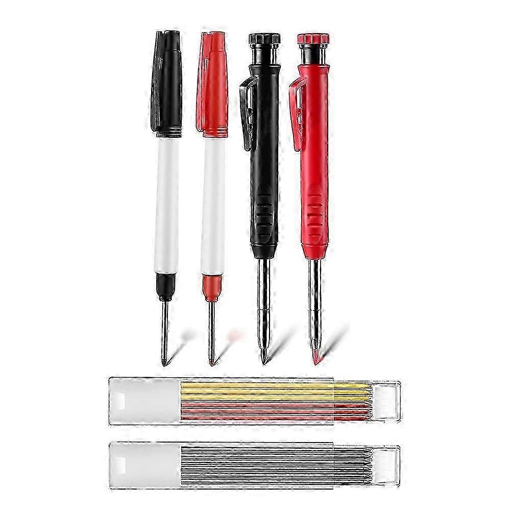 Mechanical Pencils Set,with Built in Sharpener and 12 Pcs Refills, Scriber Marking Tools for Archit