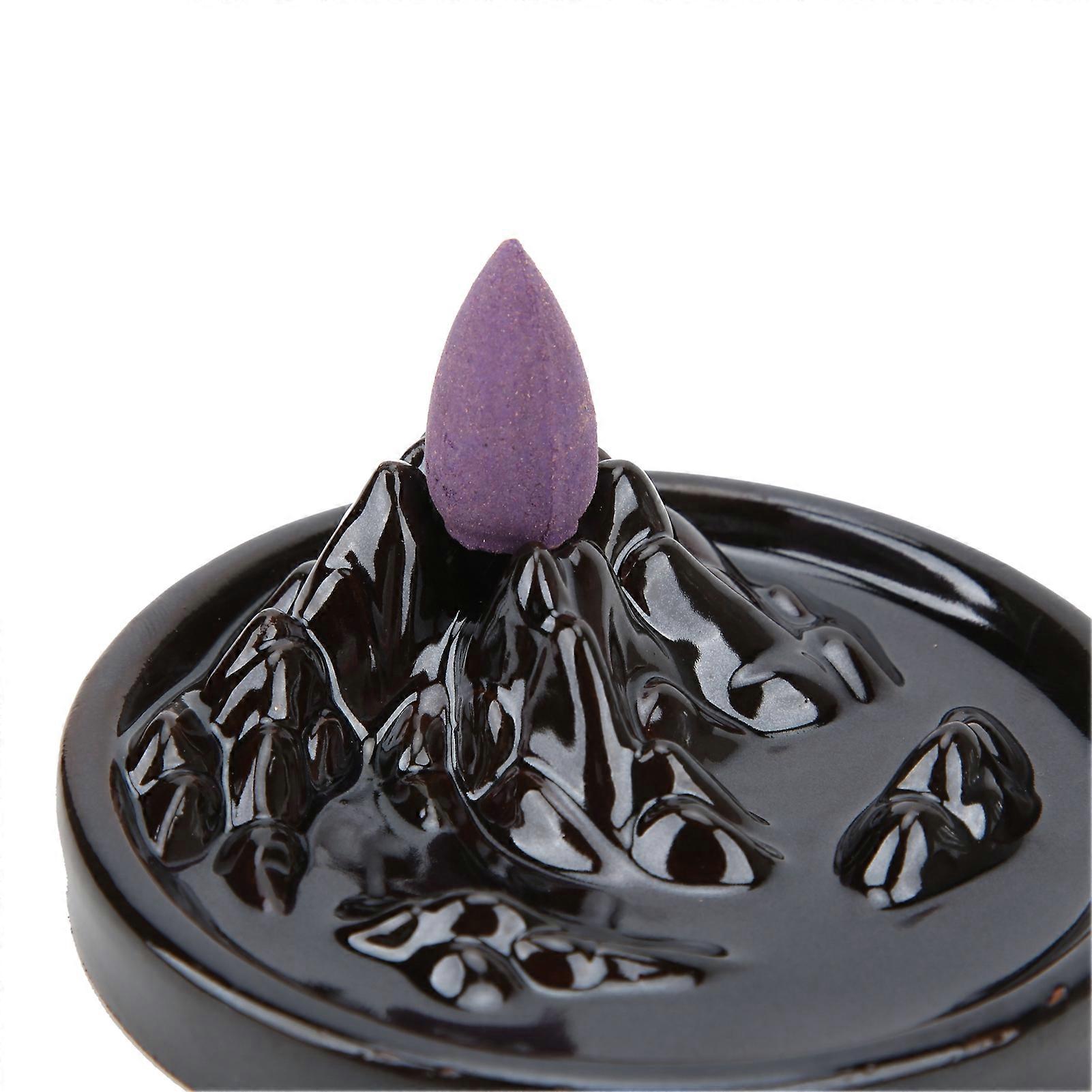 Backflow Incense Burners HandMade Easy to Clean Incense Holder with 20Pcs Free Spices for Handicraft Decoration Gift