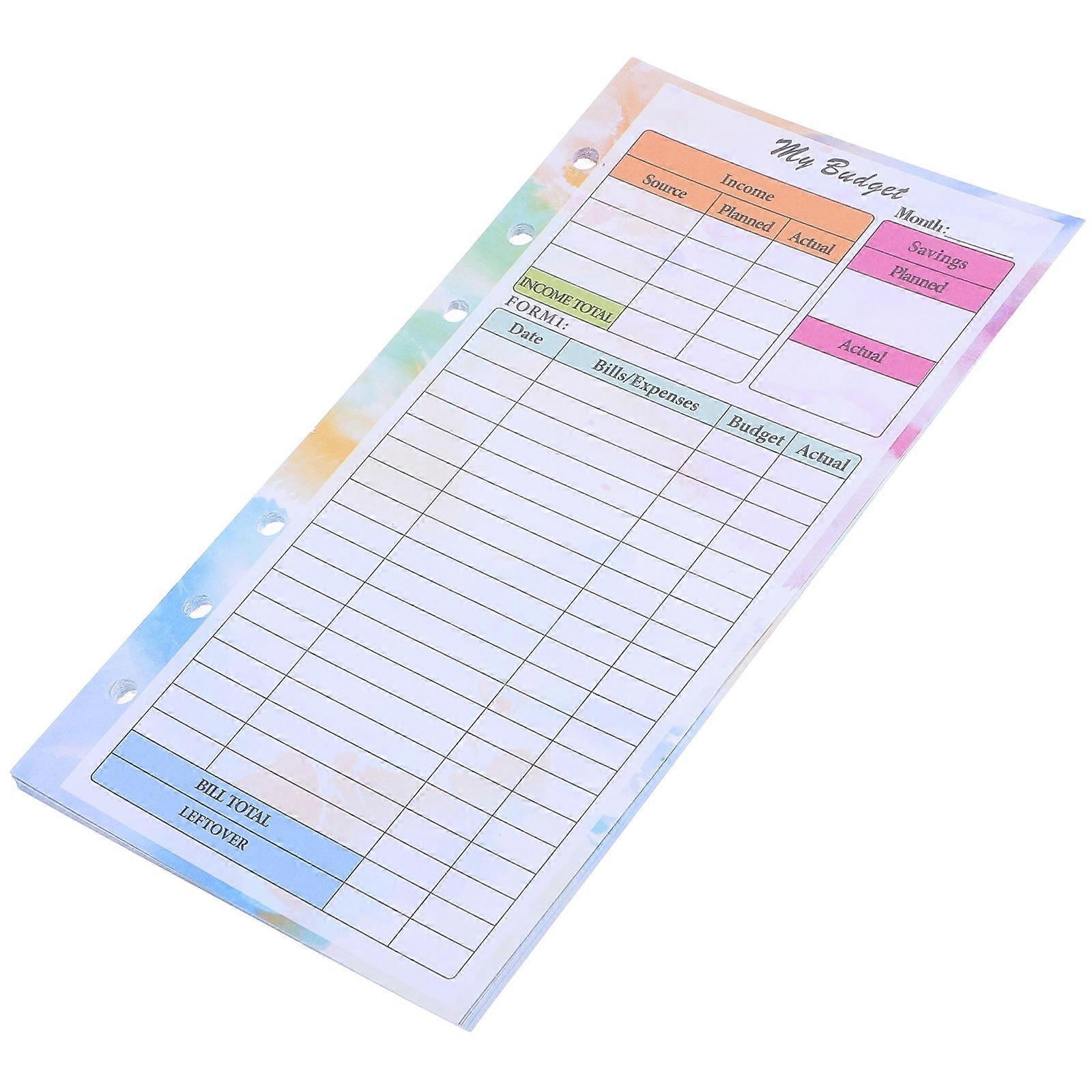 Money Binder Organizer For Cash Budget Planning Work Rectangular Shape 14 Sheets