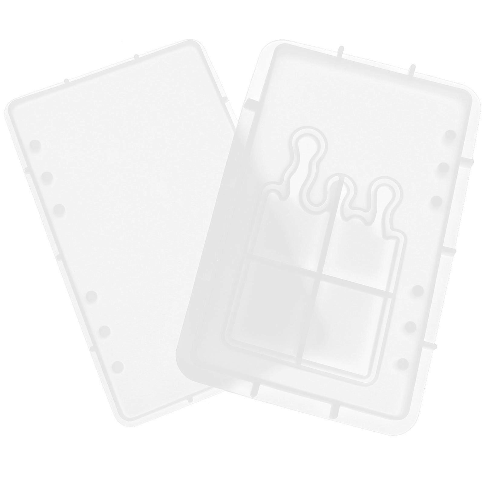 White Silicone Crafting Mold for DIY Notebook Cover and Bookmark Making Durable Epoxy Craft Mold 1 Set