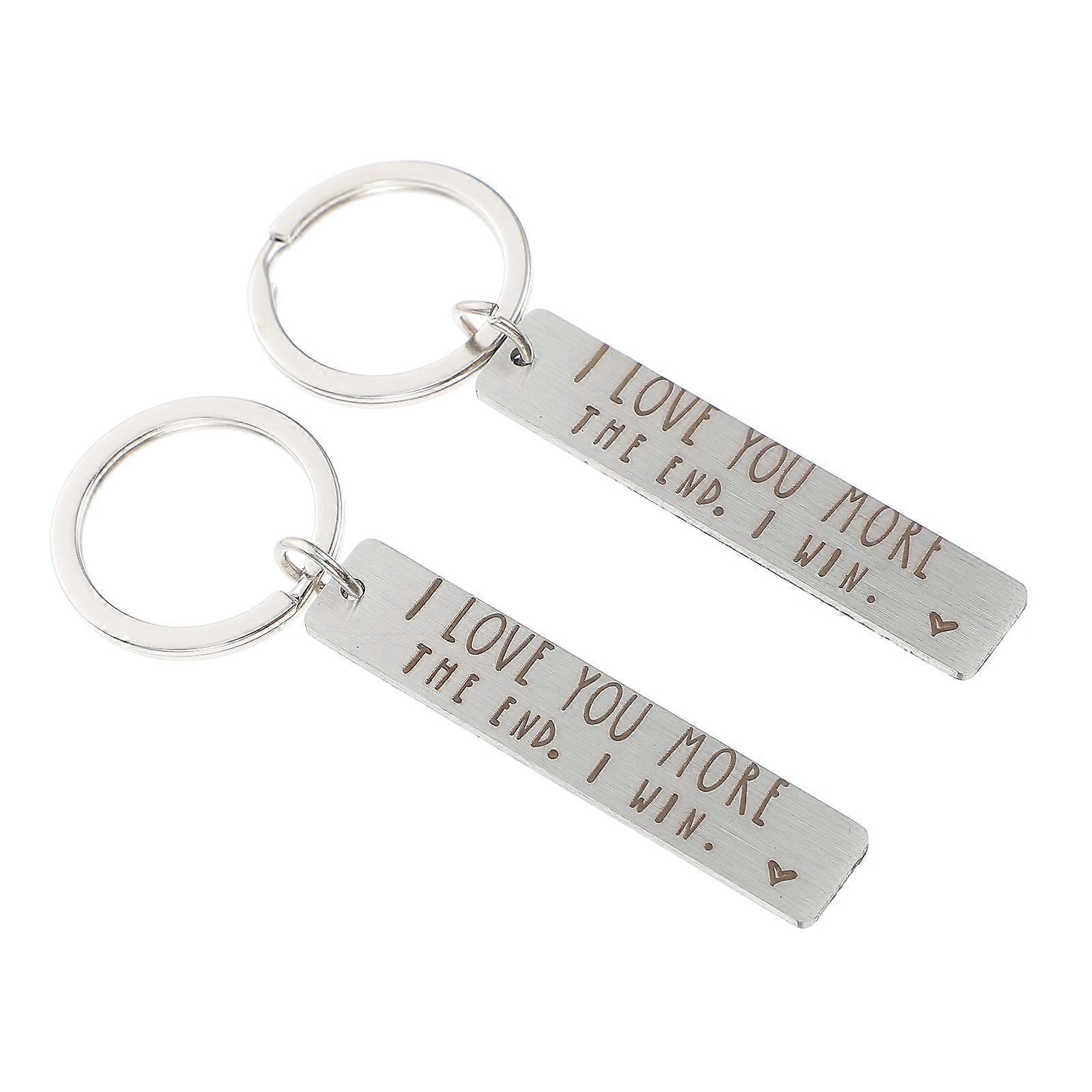 Couples Key Holder Elegant Classic Design Keychain Accessories Souvenir Men Women 8x2.5cm 2Set