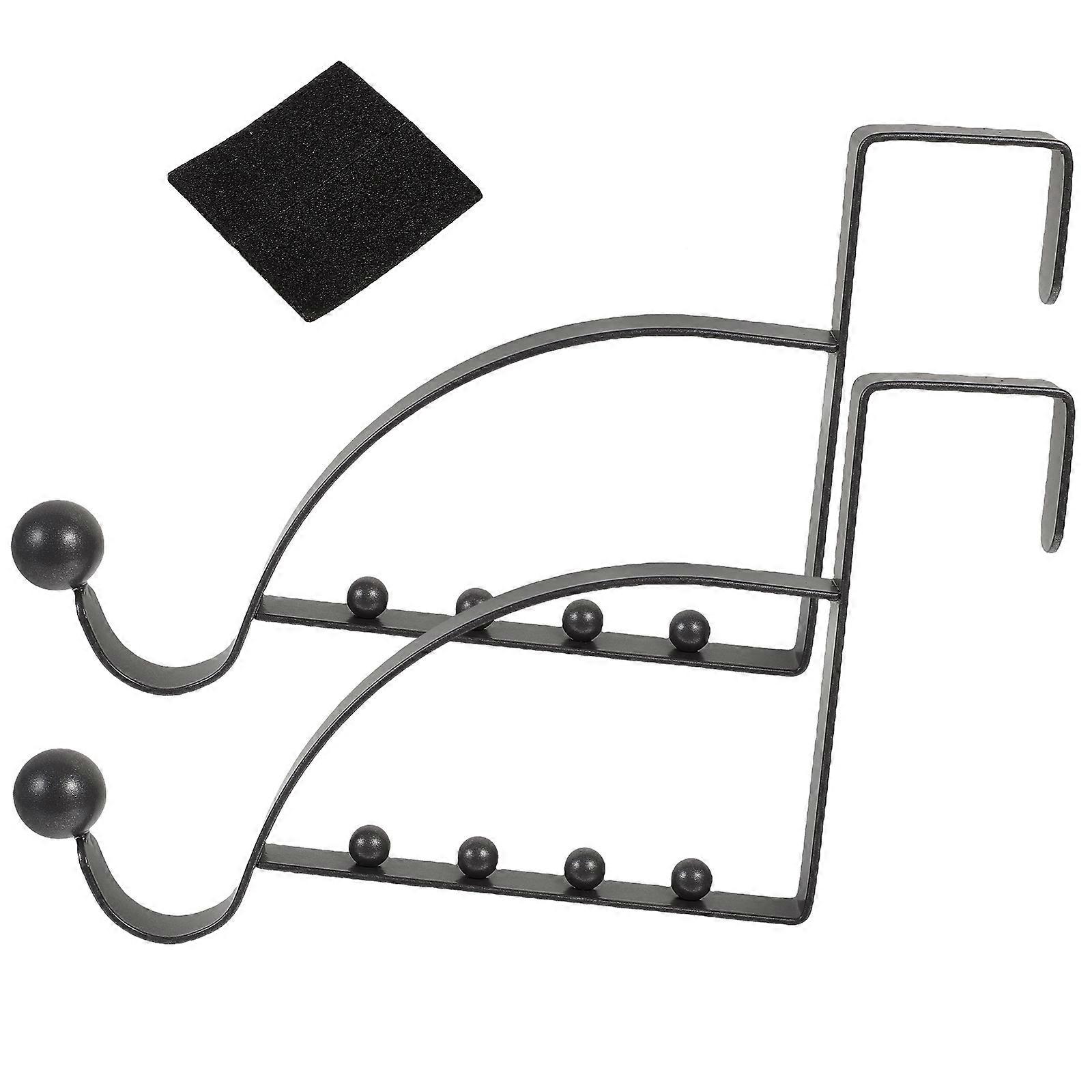 Grey Carbon Steel Door Hooks for Storage Use and Scratch Resistant 2 Pieces