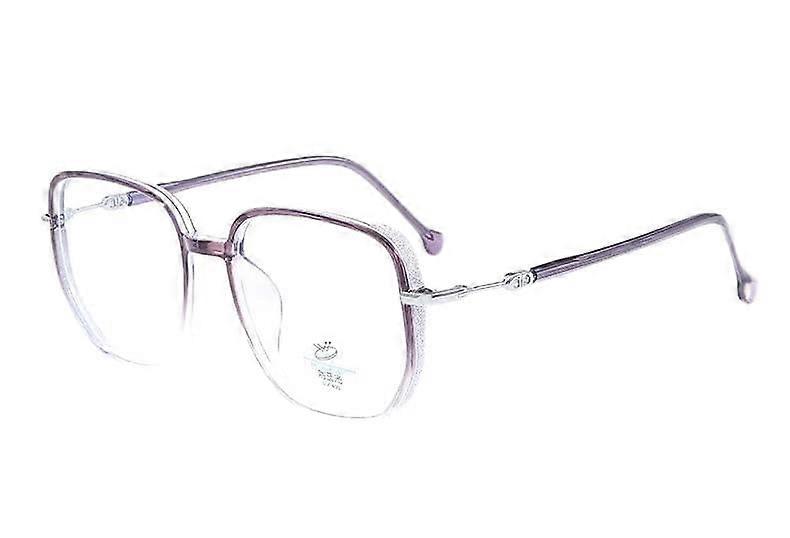 Stylish Square Reading Glasses for Women, Oversized Blue Light Blocking (Color: Purple)