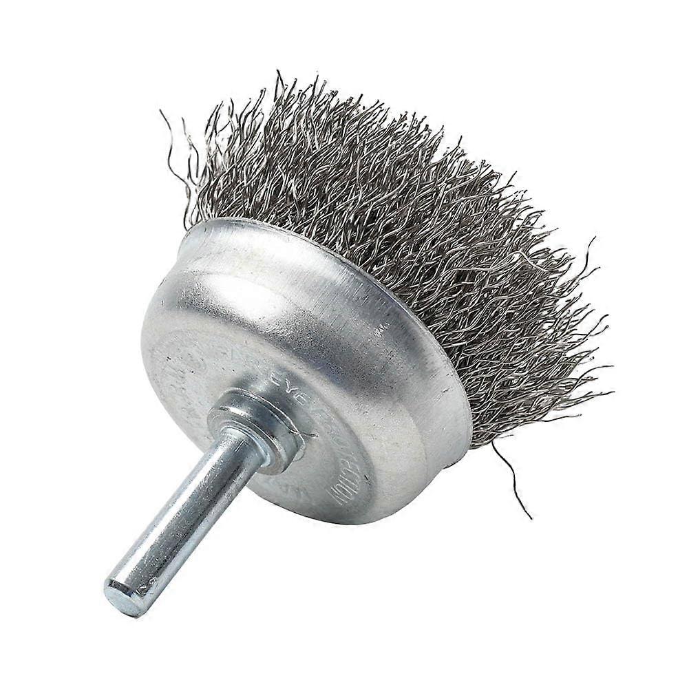 FSFYUK 1 piece 2' Stainless Steel Twist Knot Twist Drill Wavy Cup Wire Rust Removal Grinding Wheel Brush Metal Pencil Silbe